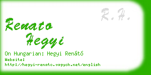 renato hegyi business card